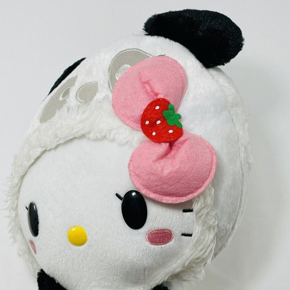 Japanese Original Sanrio Hello Kitty Panda Plush Toy Costume Strawberry Kawaii - Picture 7 of 10